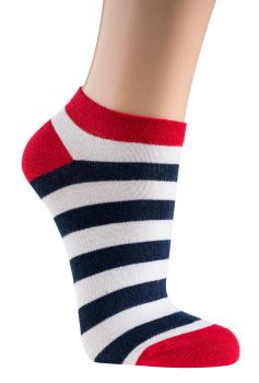 Preview: 6 Paar TippTexx 24 Damen Sneakersocken Maritim